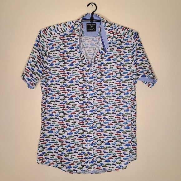 Thomson & Richards Classic Car Short Sleeve Button Down Shirt - Picture 2 of 5